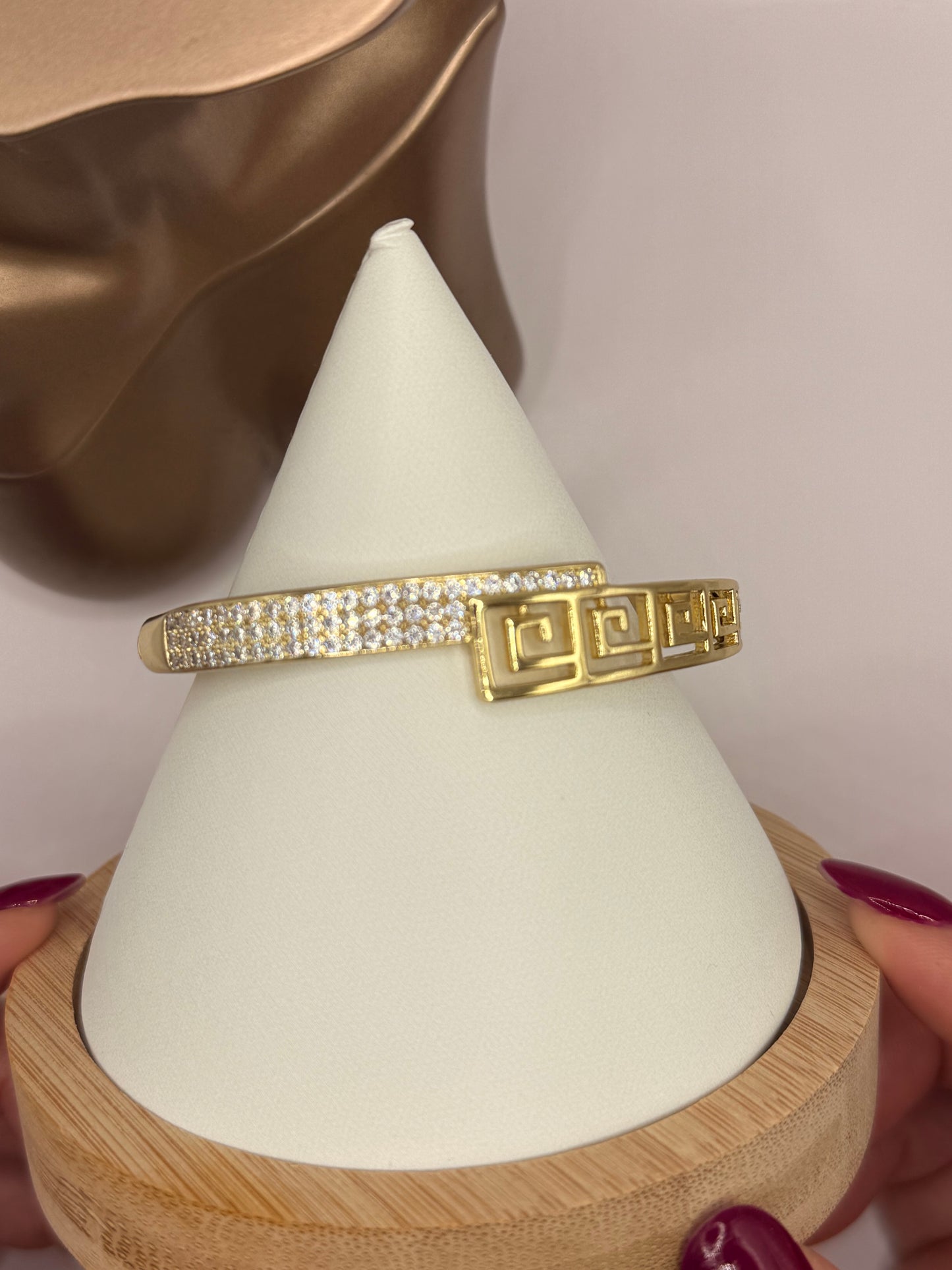 Greek Key design Bangle