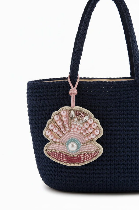 Beaded Shell Bag Charm