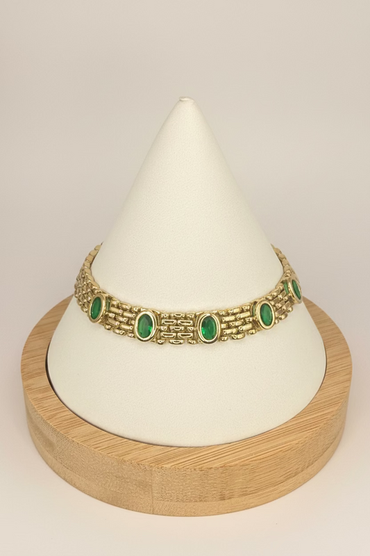 Emerald Green Stones Bracelet